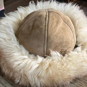 Cozy Tan Shearling  Hat